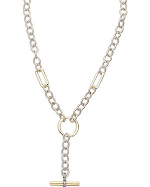Juvell Two-Tone Textured Y-Necklace - Blue