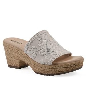 White Mountain Biancia Platform Slide Sandal - White