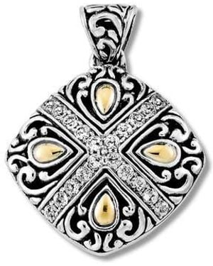 Samuel B. 18K & Sterling Pendant - Metallic
