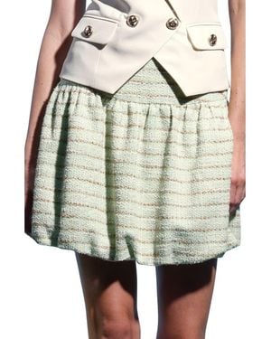 Walter Baker Tia Tweed Bubble Miniskirt - Natural