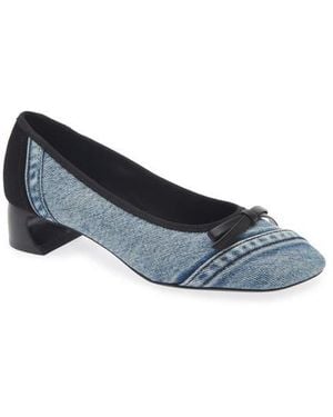 3.1 Phillip Lim Block Heel Ballerina Pump - Blue