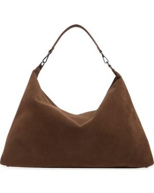 BCBGMAXAZRIA Faux Suede Hobo - Brown