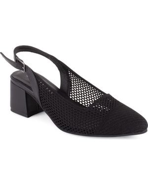 Tahari Pisa Slingback Cap Toe Pump - Black