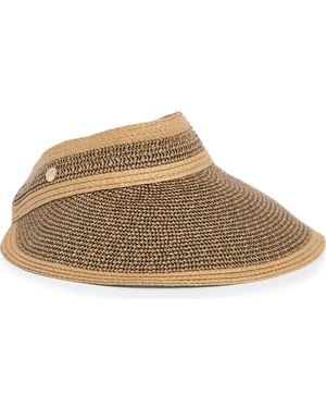 Vince Camuto Rollup Straw Visor - Natural