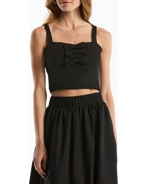 Laundry by Shelli Segal Bow Detail Bustier Top - Black