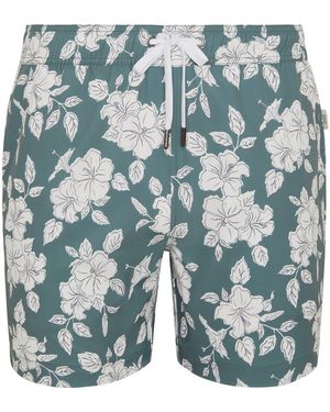 Onia Stretch Volley Swim Trunks - Green