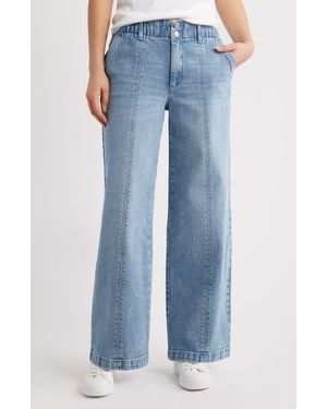 Wit & Wisdom Emma Skyrise Wide Leg Jeans - Blue