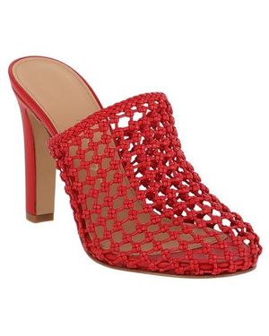 Ferragamo Woven Slide Sandal - Red