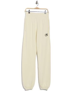 パンツ OFF-WHITE 'Ow' embroidered joggers Gray Gray Embroidered Ow Sweatpants in GREY for Women | Off-White™