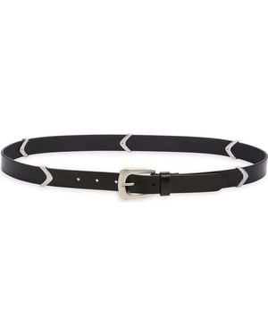 AllSaints Arrow Ornament Leather Belt - Black