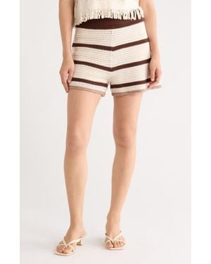 1.STATE Mesh Stripe Shorts - Natural