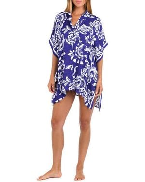 Sunshine 79 Flower Resort Cover-Up Shirt - Blue