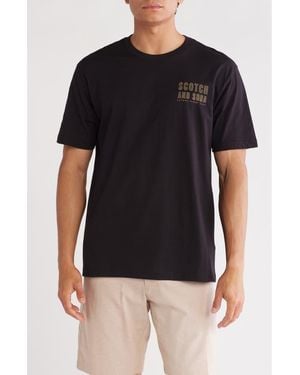 Scotch & Soda Cotton Graphic T-Shirt - Black