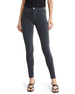 AG Jeans The Farrah High Waist Velvet Jeans - Blue