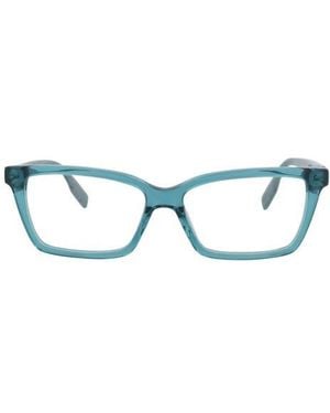 McQueen 53Mm Rectangular Optical Glasses - Blue