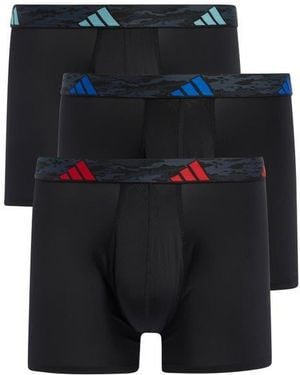 adidas Microfiber 3-Pack Boxer Briefs - Black