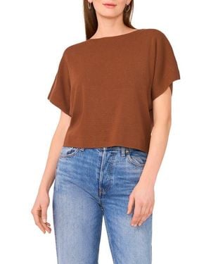 Halogen® Short Sleeve Crop Sweater - Blue