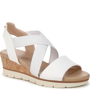 Dr. Scholls Just Cute Platform Wedge Sandal - White