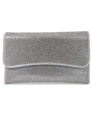 BERNESS Rhinestone Envelope Clutch - Gray
