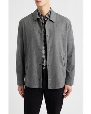 Canali Cashmere Blend Overshirt - Gray