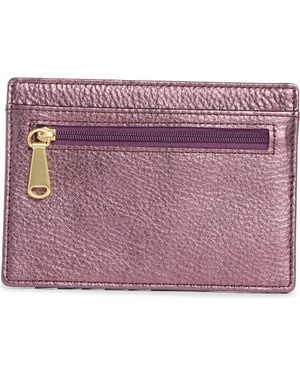 Hobo International Euro Slide Leather Credit Card Case - Purple