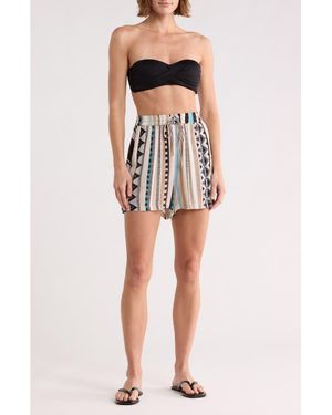 Elan Drawstring Cover-Up Shorts - Multicolor