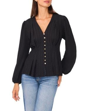 Ted Baker Textured Long Sleeve Top - Black