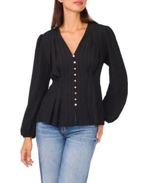 Ted Baker Textured Long Sleeve Top - Black