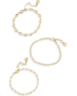 BaubleBar Set Of 3 Chain Bracelets - Metallic