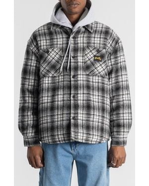 Stan Ray Quilted Plaid Overshirt - Gray