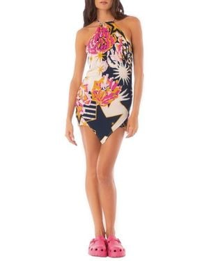 Maaji Leo Halter Neck Cover-Up Minidress - Red