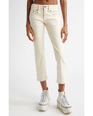 R13 Crop Straight Leg Boy Jeans - White