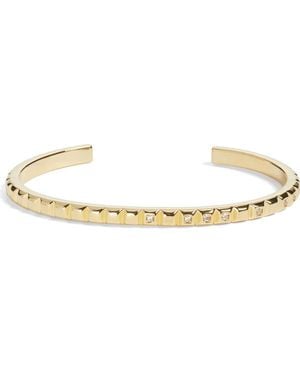 Nordstrom Cubic Zirconia Accent Square Tile Cuff Bracelet - Metallic
