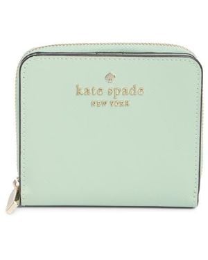 Kate Spade Staci Saffiano Leather Wallet - Green