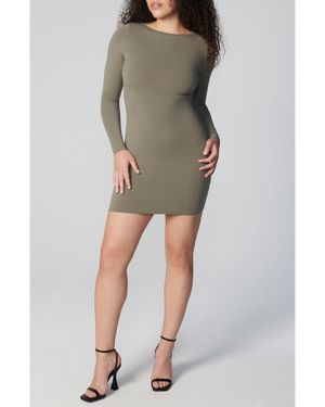 Florence By Mills Long Sleeve Open Back Minidress - Gray