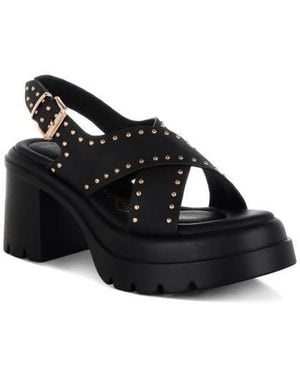 LONDON RAG Nambo Lug Sole Sandal - Black