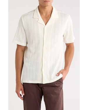 INDUSTRY REPUBLIC CLOTHING Textured Camp Shirt - White