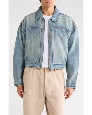 Purple Brand Cropped Carpenter Jacket - Blue