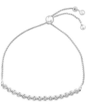 Effy Sterling Lab Grown Diamond Slider Bracelet - White