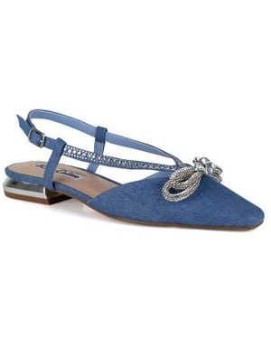 Lady Couture Kendal Slingback Flat - Blue