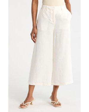 Twp Howard Crop Linen Pants - White