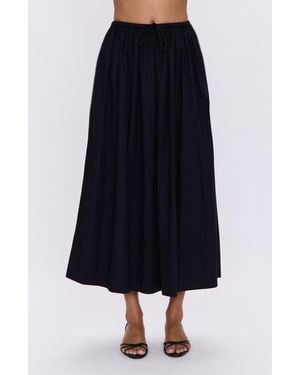 Pistola Noelle Stretch Cotton A-Line Midi Skit - Blue