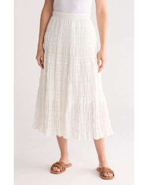 Max Studio Textured Midi Skirt - Multicolor