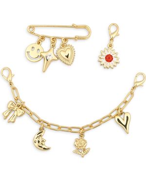 Dolce Vita Set Of 3 Clip-On Shoe Charms - Metallic