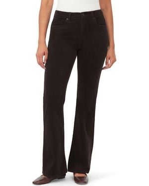 Kensie The Natalie High Waist Bootcut Corduroy Pants - Black