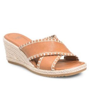 Söfft Indie Espadrille Platform Wedge Slide Sandal - Pink