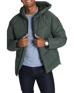 Jachs New York Quilted Hooded Puffer Jacket - Gray