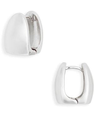 Nordstrom Rack Demi-Fine Dome Huggie-Hoop Earrings - White