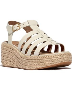 Fitflop Espadrille Platform Wedge Sandal - Metallic