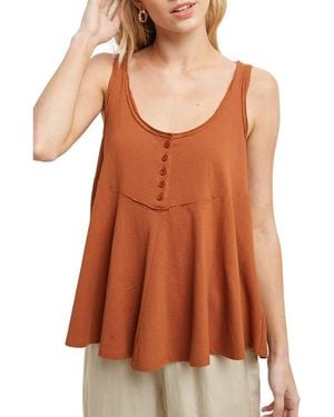 Wishlist Swing Knit Tank - Brown